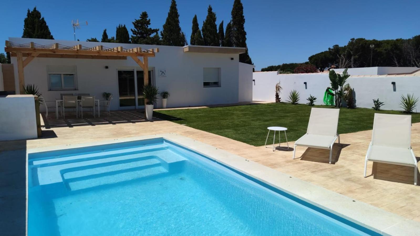 Palapa Garden Alojamientos, Piscina Privada Y Cerca Del Mar Chiclana de la Frontera Kamer foto